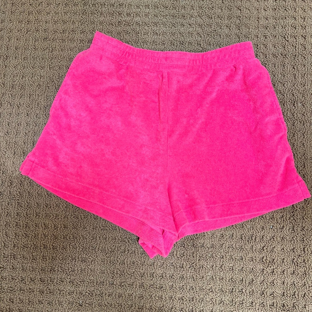 WSLY terry cloth shorts in sugar pink - S